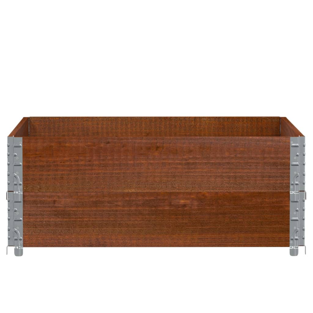 Jardinera De Madera Maciza De Pino Marrón 100x100 Cm_2