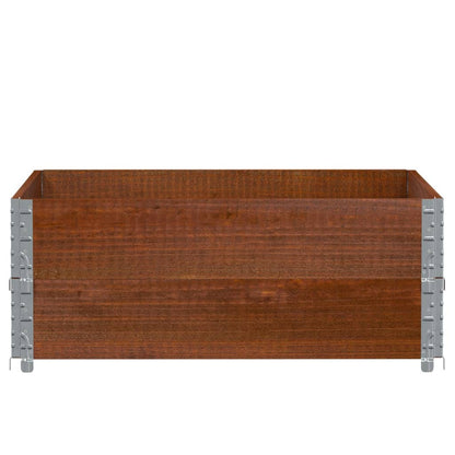 Jardinera De Madera Maciza De Pino Marrón 100x100 Cm_2