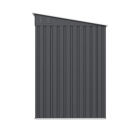 Caseta De Jardín Outsunny Acero Galvanizado Gris Oscuro 195x122x181.5 Cm_5