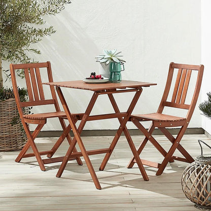 Yoevu- Set De 2 Sillas Plegables De Madera De Acacia - Sillas De Exterior Duraderas Y Compactas, Ideales Para Jardines, Terrazas, 36x54,5x87cm_5