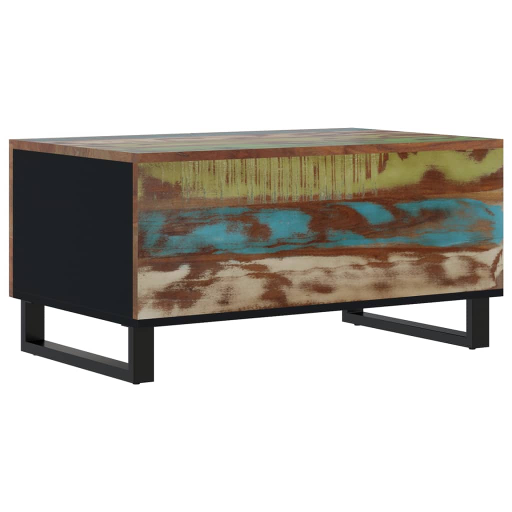 Mesa De Centro Madera Reciclada Y Contrachapada 80x50x40 Cm._4