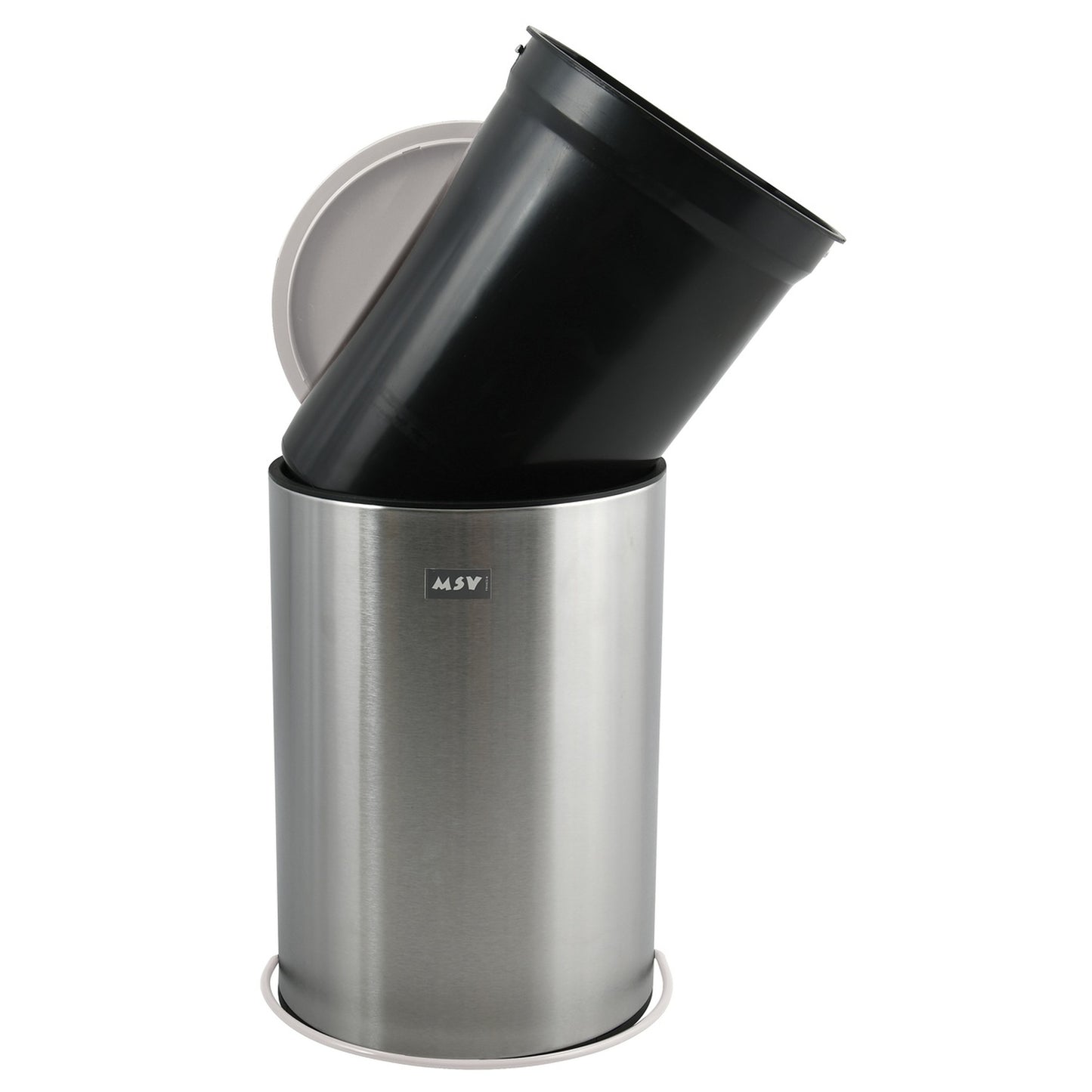 Cubo De Basura Con Pedal Unna 5l Blanco 20,5x_2