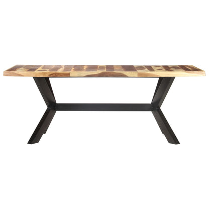 Mesa De Comedor Madera Maciza Con Acabado Miel 200x100x75 Cm_0