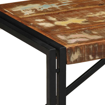Mesa De Centro Multicolor 100x50x35 Cm Madera Maciza Reciclada_3