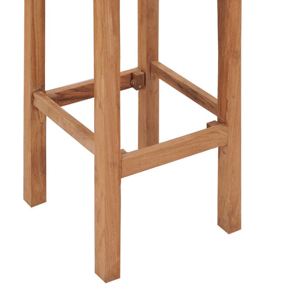 Taburetes De Barra De Cocina 4 Unidades Madera Maciza De Teca_2