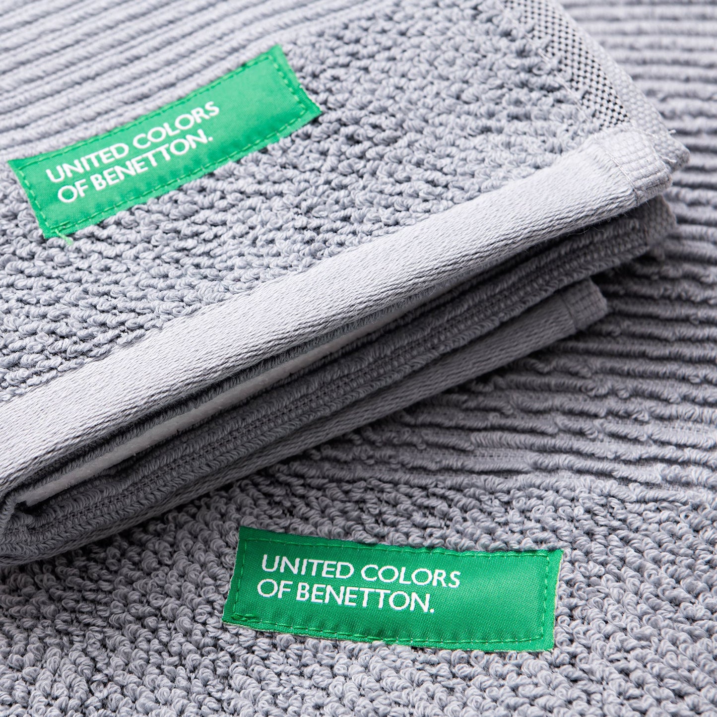 Set 3pcs Toallas De Baño (30x50+50x90+70x140cm) 450 Gsm 100%algodon Gris Casa Benetton_5