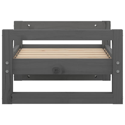 Vidaxl Cama Para Perros Madera Maciza De Pino Gris 55,5x45,5x28 Cm_5