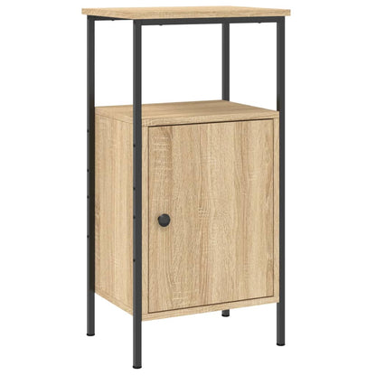 Mesita De Noche Madera De Ingeniería Roble Sonoma 41x31x80 Cm_0