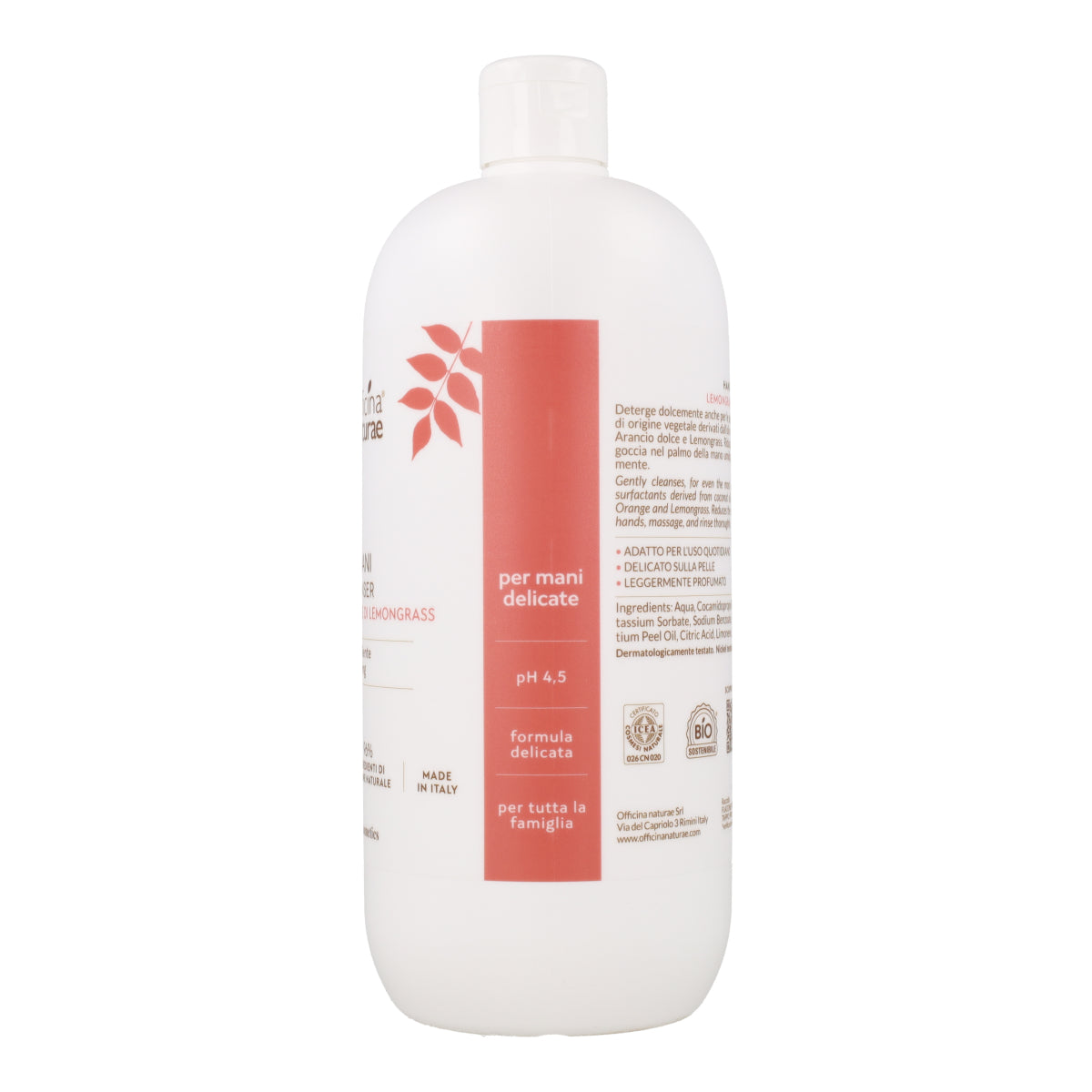 Jabón de manos líquido Natù Officina Natuare 1 L