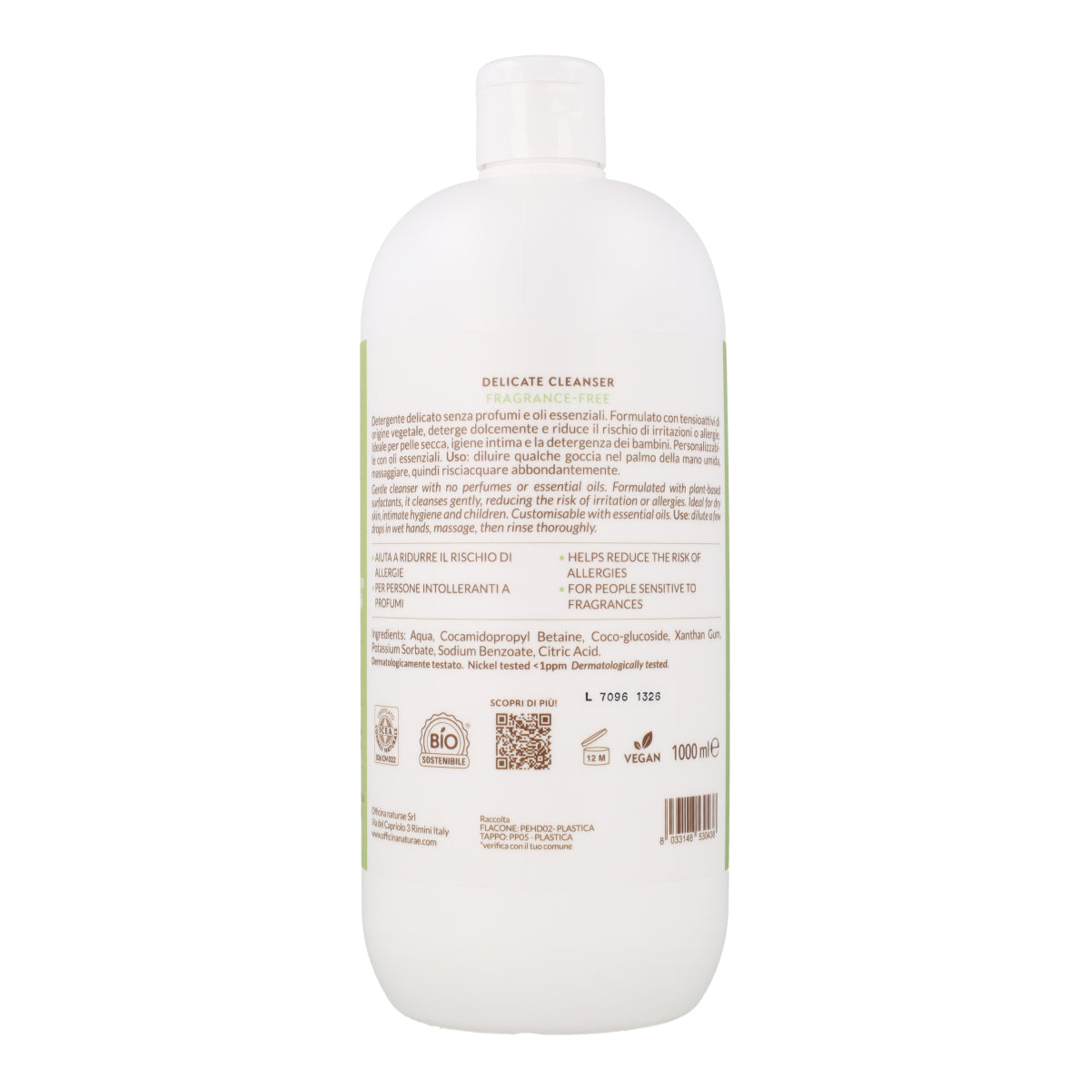 Limpiador delicado sin fragancia Natù Officina Naturae 1 L