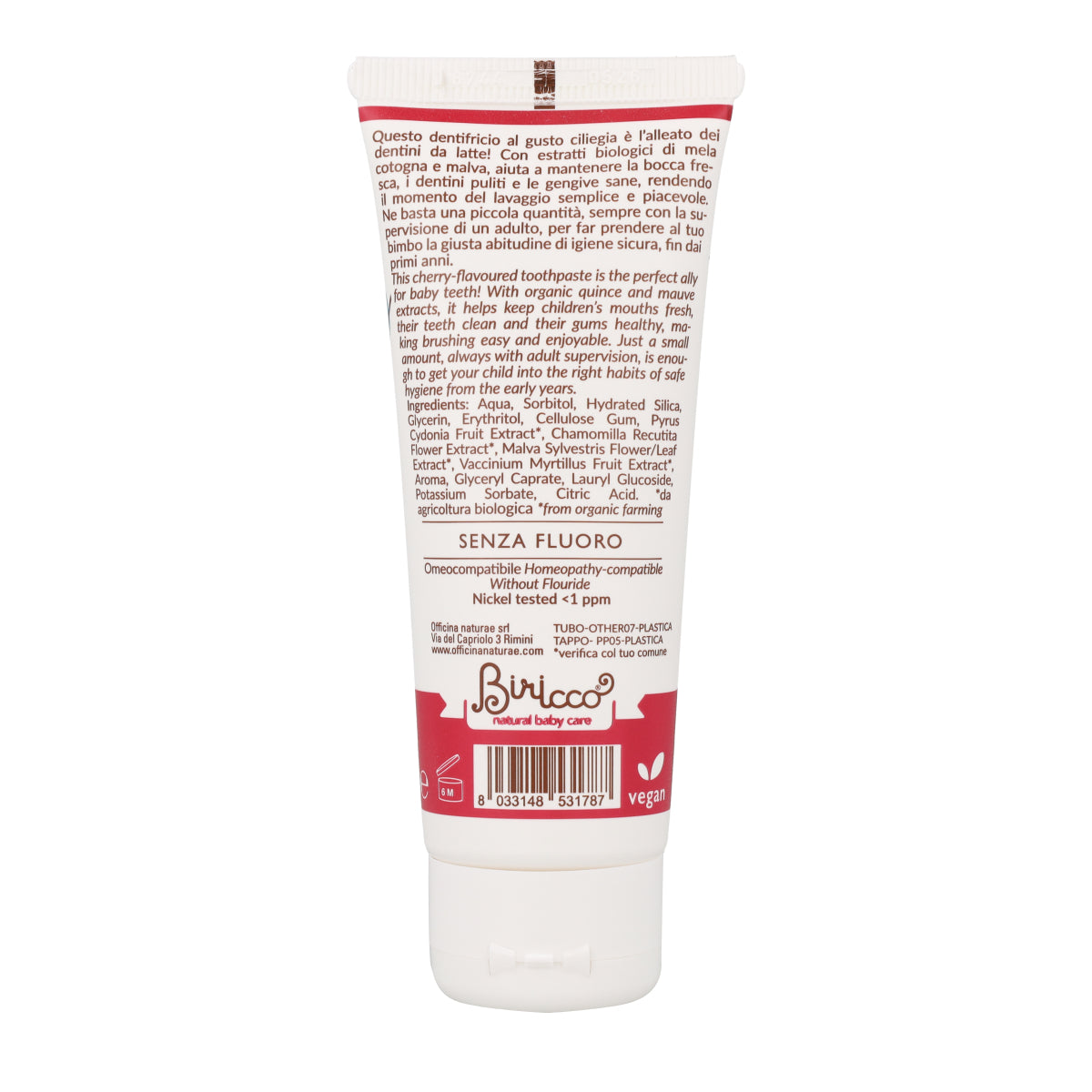 Pasta de dientes Kids Officina Naturae sabor Cereza 75 ml