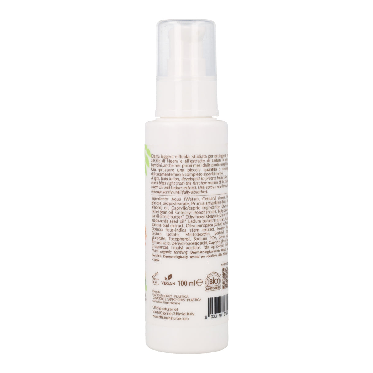 Crema fluida PIZZICOFF Baby Officina Naturae 100 ml