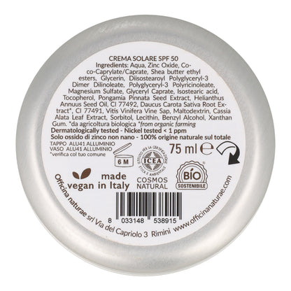 Crema solar en lata SPF 50 Officina Naturae 75 ml