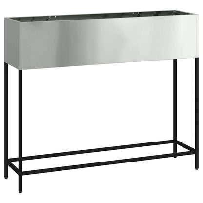 Jardinera Elevada Plateado 100 X 26 X 82 Cm Acero Galvanizado_0