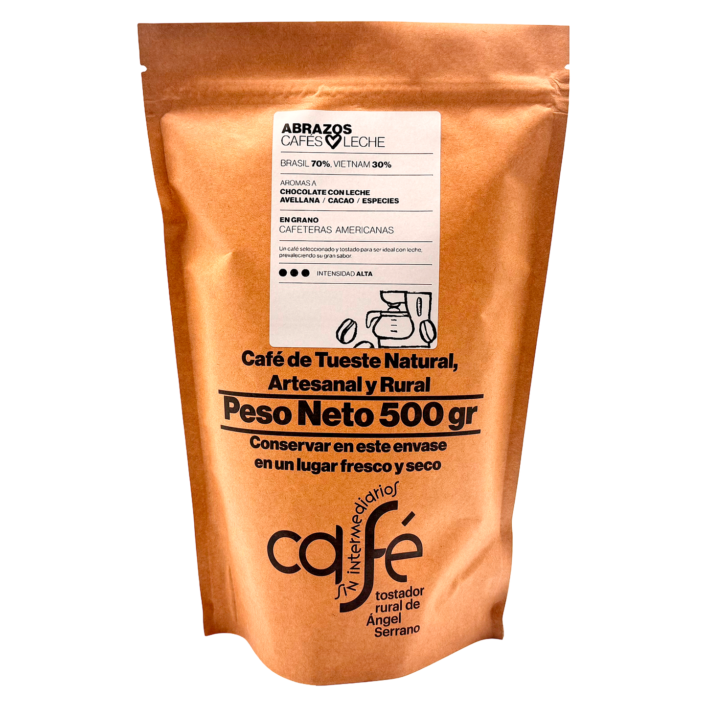 Cafe Sin Intermediarios Café Brasil Abrazos En Grano Para Americana 500 G_0