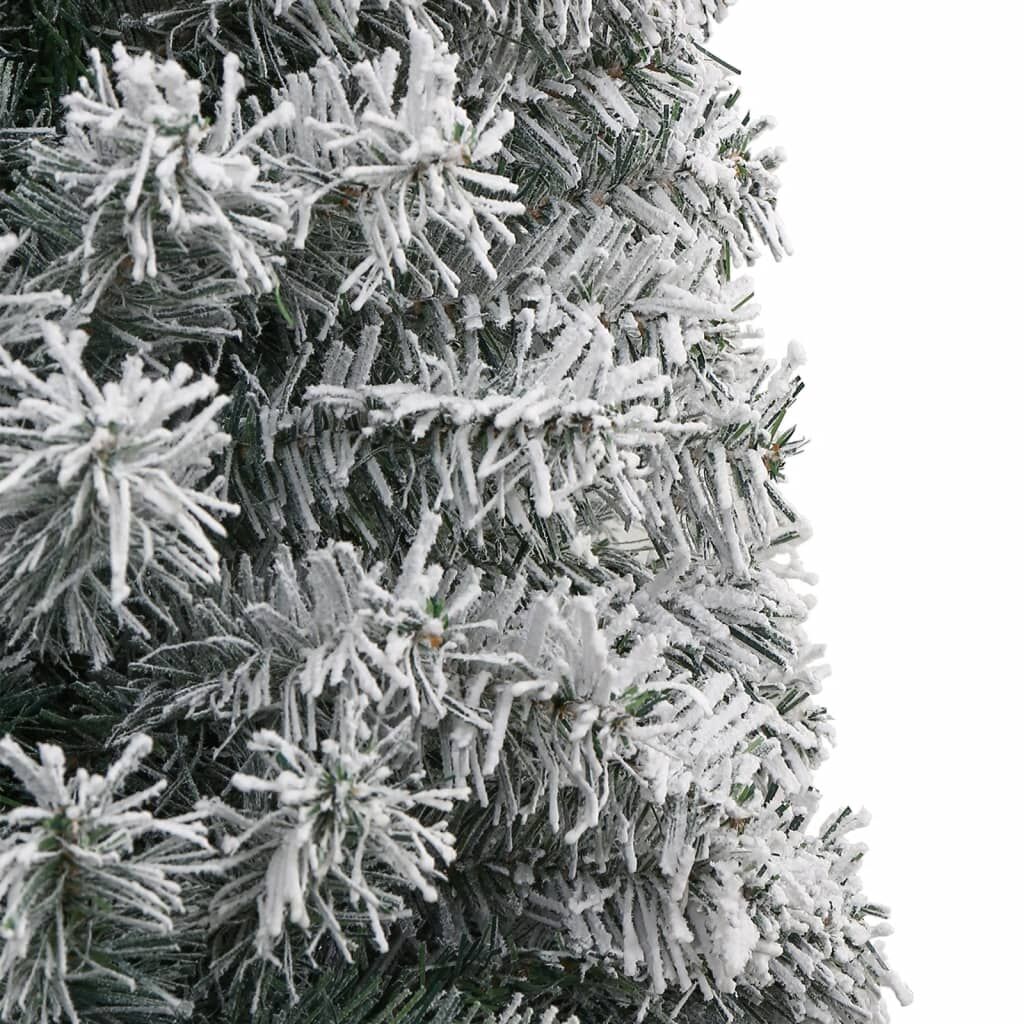 Vidaxl Árbol Navidad Estrecho Con Soporte Y Nieve Artificial Pvc 270cm_3