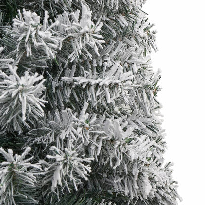 Vidaxl Árbol Navidad Estrecho Con Soporte Y Nieve Artificial Pvc 270cm_3