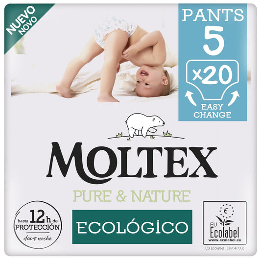 Pants Moltex Pure & Nature T5 (9-14 kg), 20 Uds