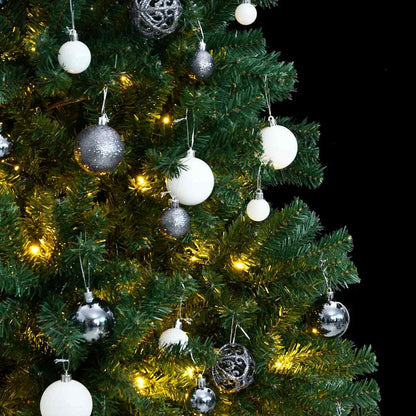 Vidaxl Árbol De Navidad Artificial Con Bisagras 150 Led Y Bolas 150 Cm_1