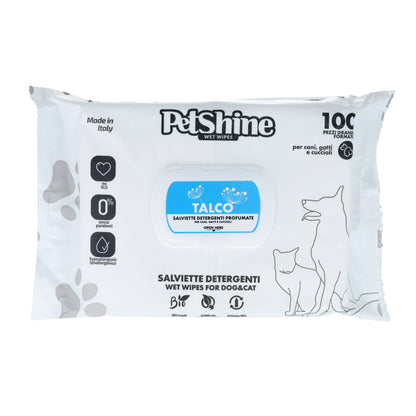 Toallitas Higiene Perro/Gato Talco Porrini 100 toallitas por bolsa