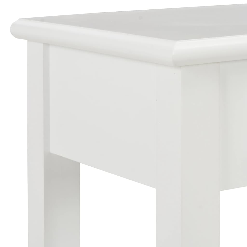 Mesa Consola De Madera Blanco 110x35x80 Cm_4