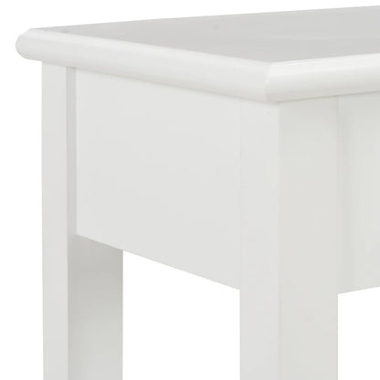 Mesa Consola De Madera Blanco 110x35x80 Cm_4
