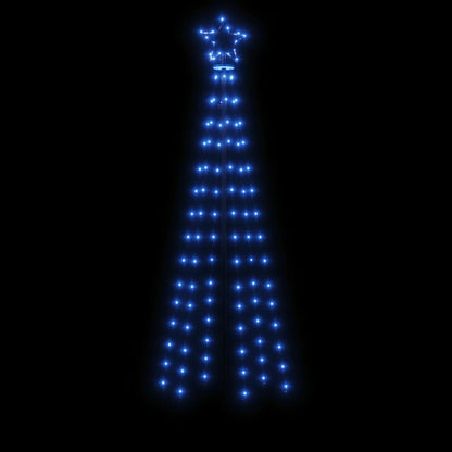 Vidaxl Árbol De Navidad Cónico 108 Led Azul 70x180 Cm_3