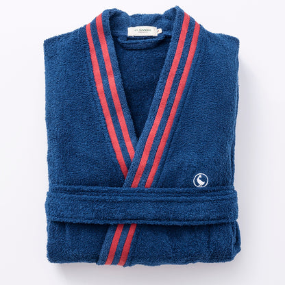 Albornoz Azul Marino S/m 320gsm 100% Algodón Con Logo Bordado El Ganso