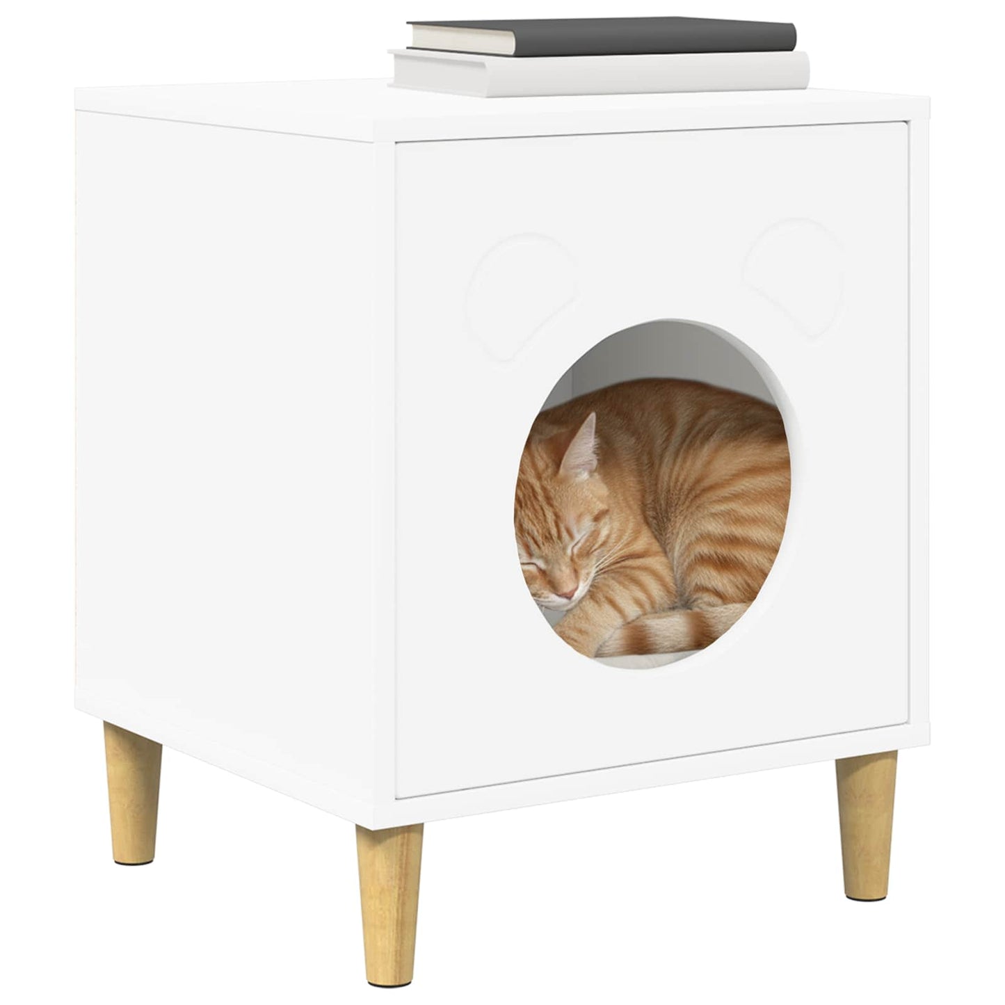 Casa Para Gatos 42,5 X 40 X 53 Cm Madera De Ingeniería_2
