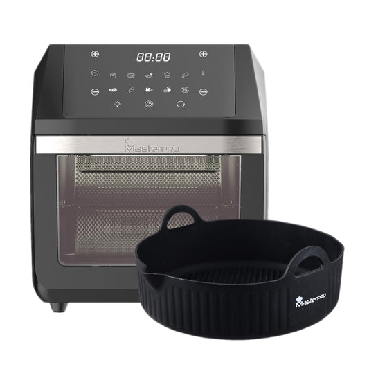 Set De Freidora De Aire De 11l 1800w + Bandeja De Horno Redonda De Silicona Rocket Masterpro_0