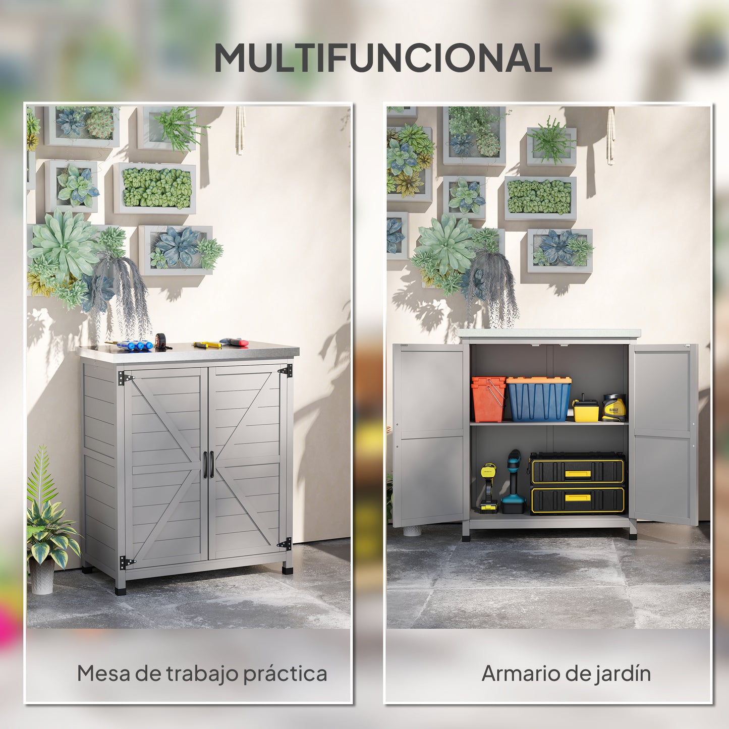 Outsunny Armario De Exterior De Madera_3