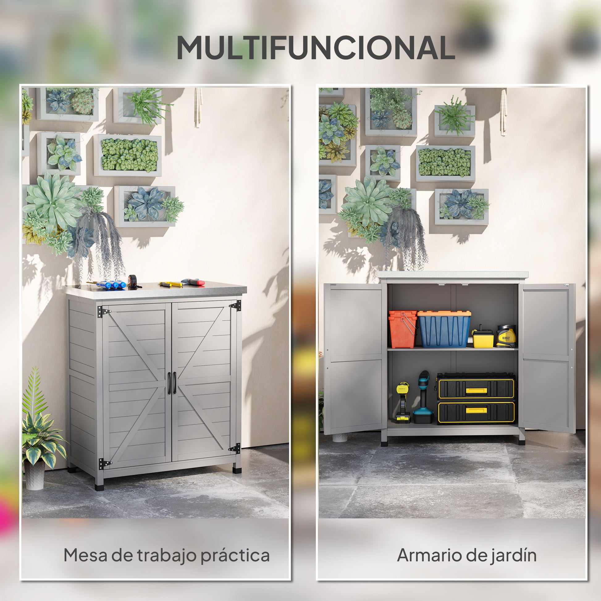 Outsunny Armario De Exterior De Madera_3