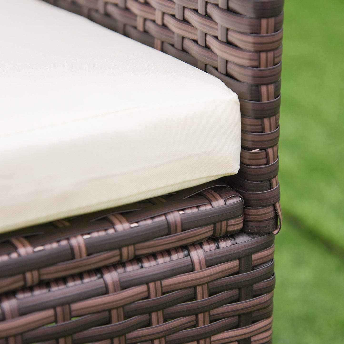 Outsunny Conjunto De Ratán 1 Mesa 2 Sillas Para Jardín Exterior Patio Terraza_4