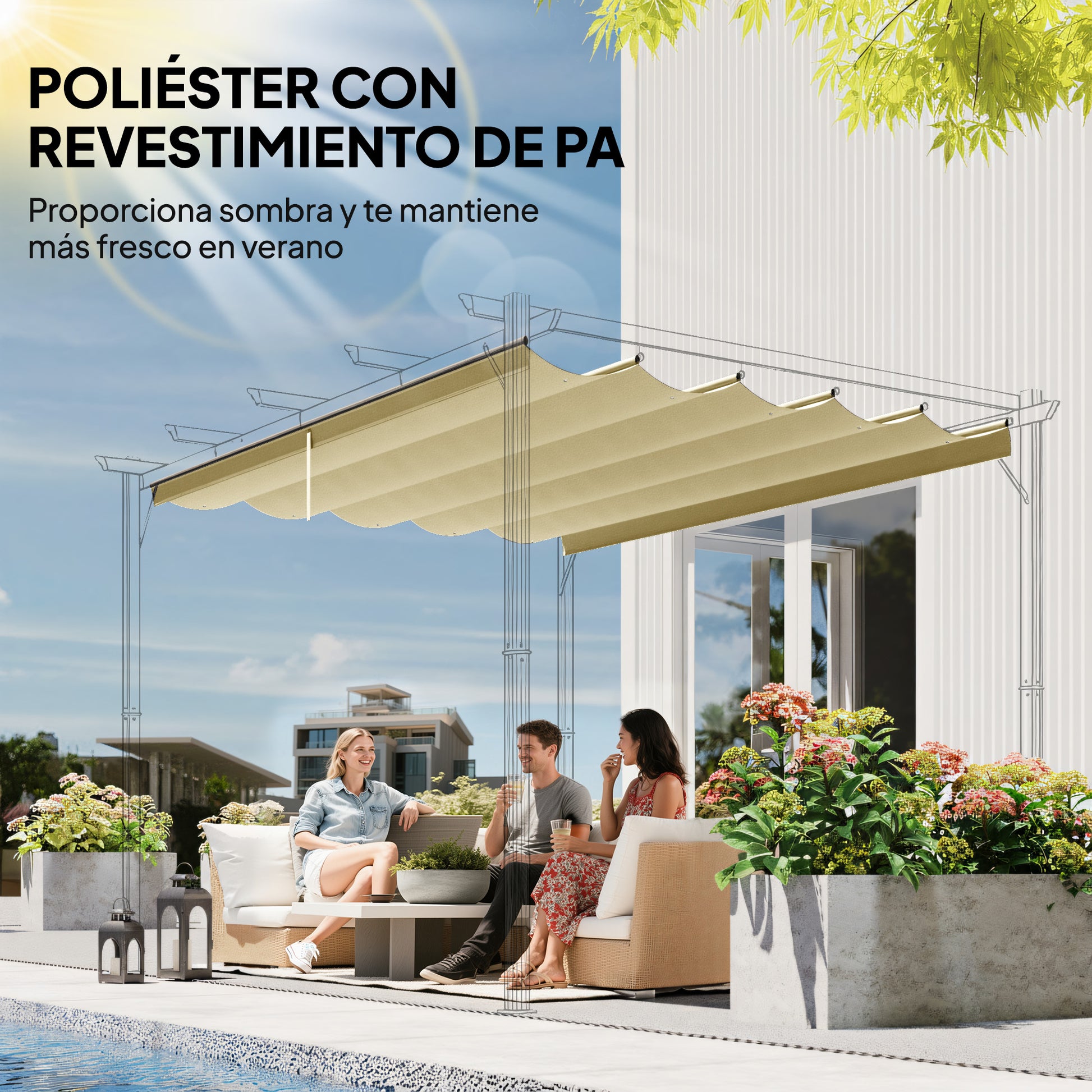 Outsunny Techo De Pérgola 3_4
