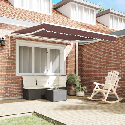 Toldo Retráctil Manual Marrón 300x250 Cm_2