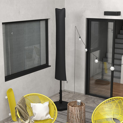 Outsunny Funda Para Sombrilla De Jardín Impermeable Tela Oxford 420d Negro_1