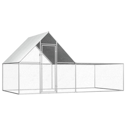 Vidaxl Gallinero Acero Galvanizado 4x2x2 M_0