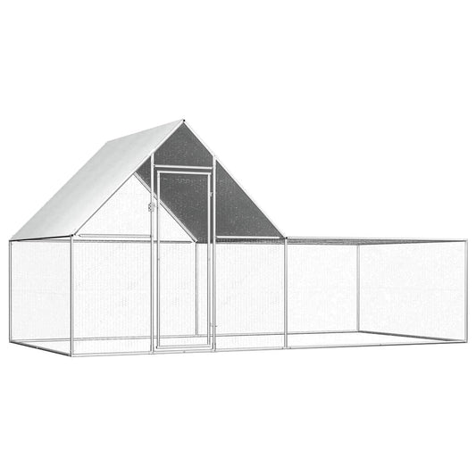 Vidaxl Gallinero Acero Galvanizado 4x2x2 M_0