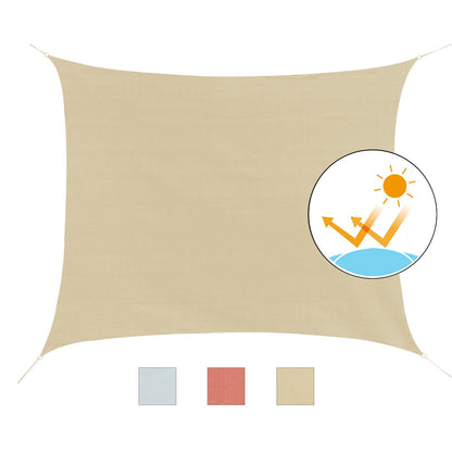Outsunny Toldo De Vela Sombrilla Parasol Rectángulo Tejido De Poliester 185 G/m²_4