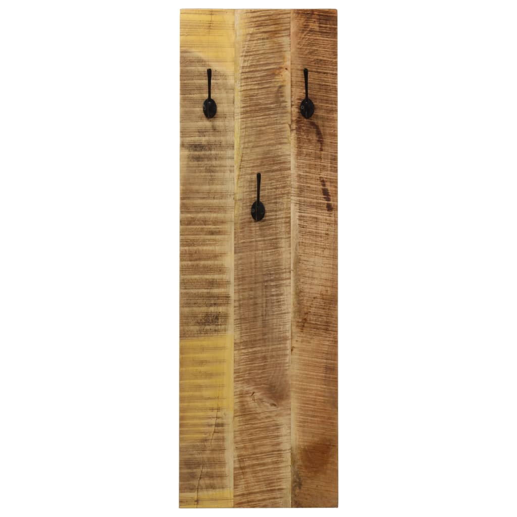 Percheros De Pared 2 Uds Madera Maciza De Mango 36x110x3 Cm_2