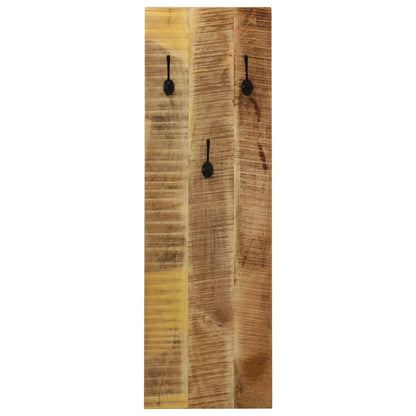 Percheros De Pared 2 Uds Madera Maciza De Mango 36x110x3 Cm_2