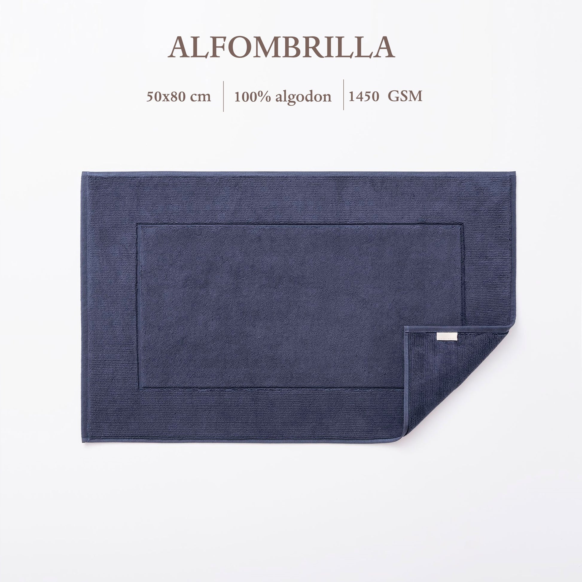 Alfombrilla De Baño 50x80cm 100% Algodón 1450gsm Navy Scalpers Home_1