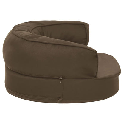 Vidaxl Colchón De Cama De Perro Ergonómico Aspecto Lino Marrón 60x42cm_3