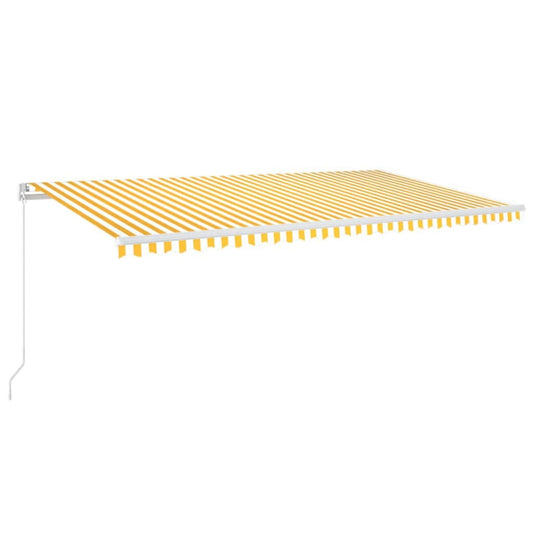 Toldo Retráctil Manual Con Luz Led Amarillo Y Blanco 600x300 Cm_0