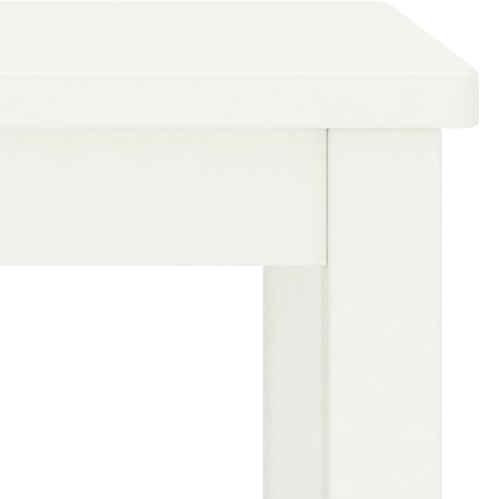 Mesita De Noche Madera Maciza De Pino Blanco 35x30x47 Cm_2