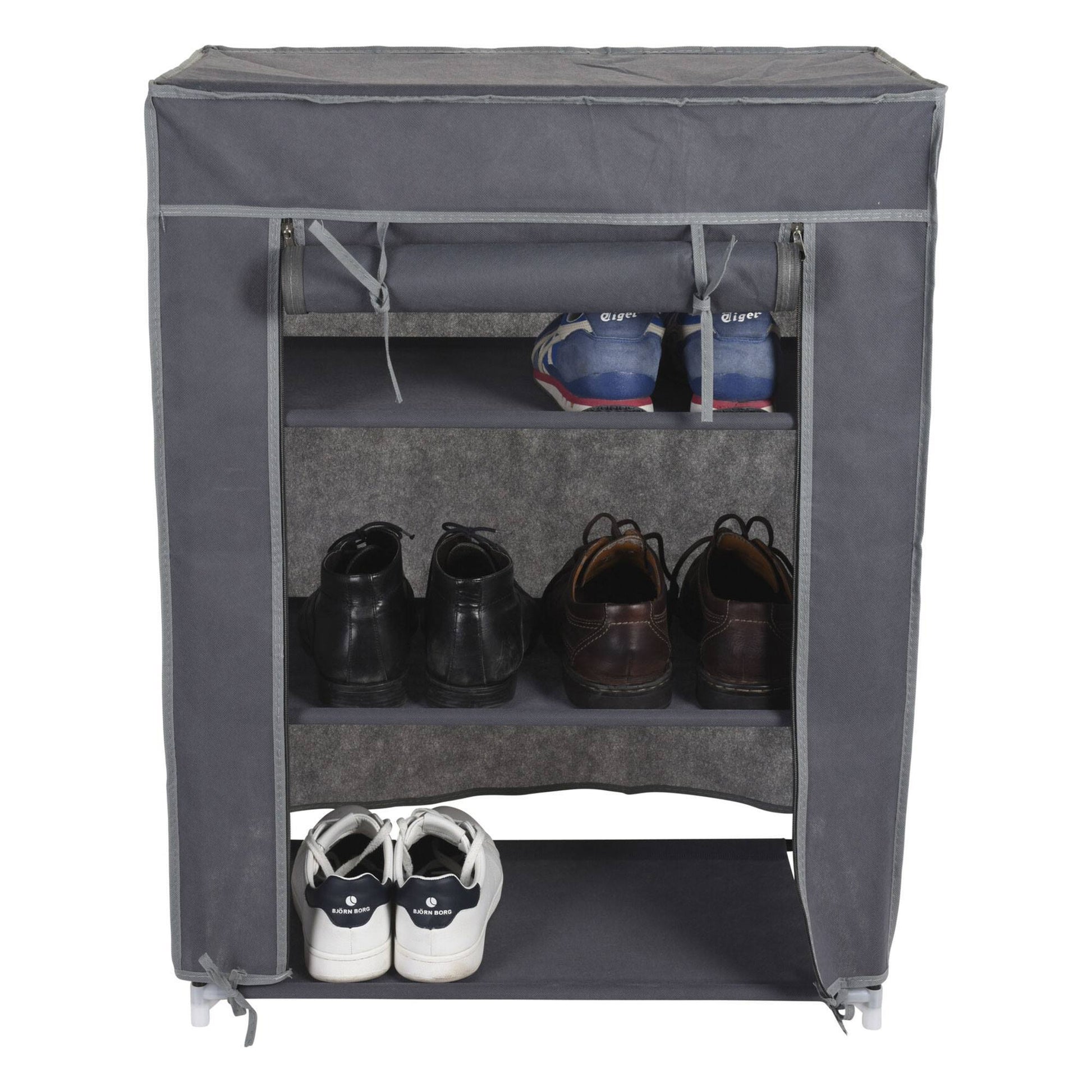 Well Home Caja De Almacenaje En Poliéster Color Gris 60x30x80cm_4