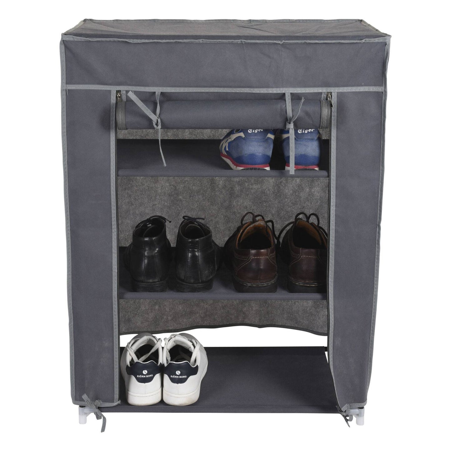 Well Home Caja De Almacenaje En Poliéster Color Gris 60x30x80cm