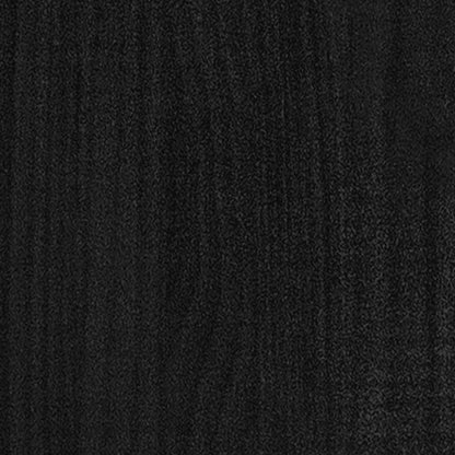 Jardinera De Madera Maciza De Pino Negro 40x40x70 Cm_5