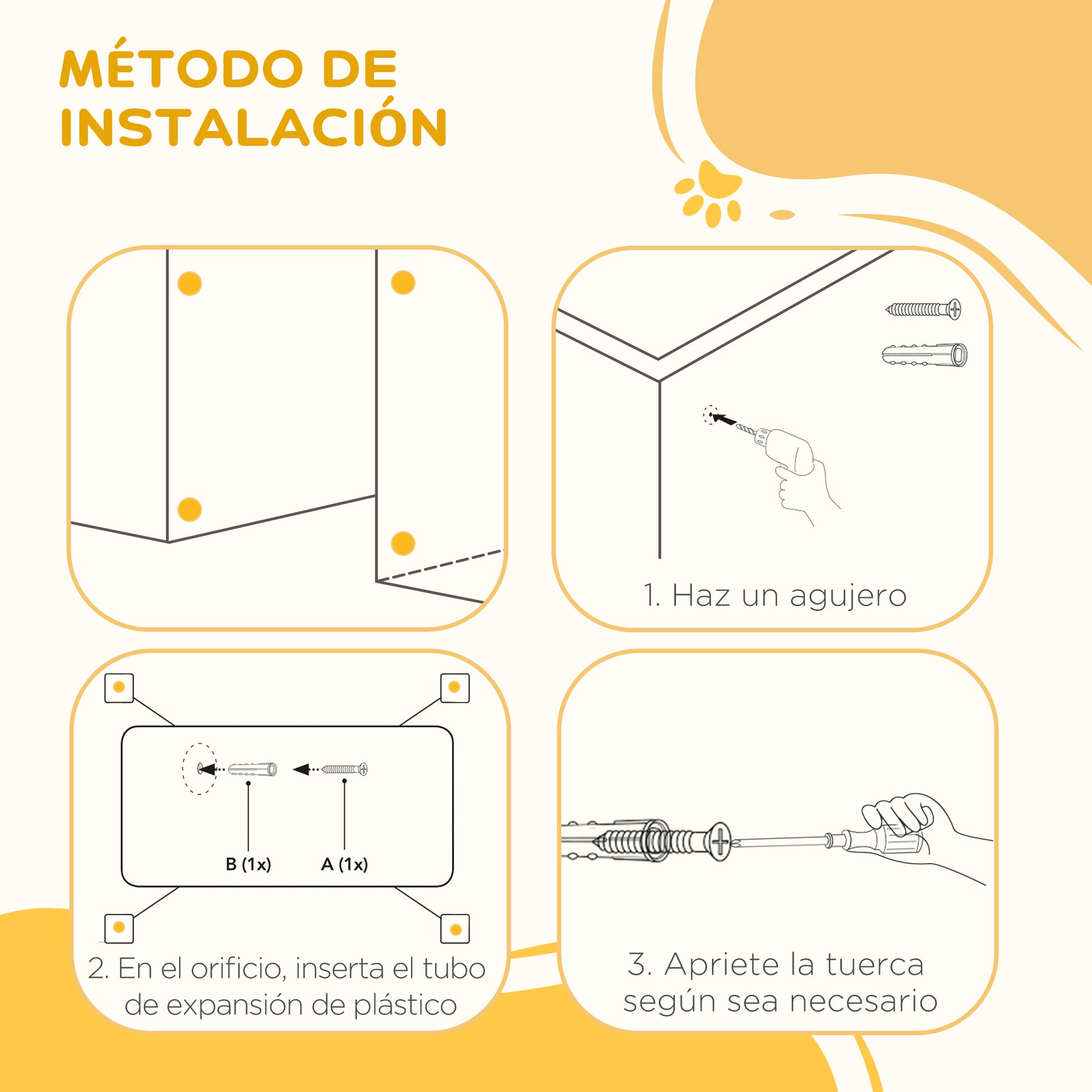 Pawhut Barrera De Seguridad Para Perros 77-103 Cm 2 Extensiones Mango Luminoso_4