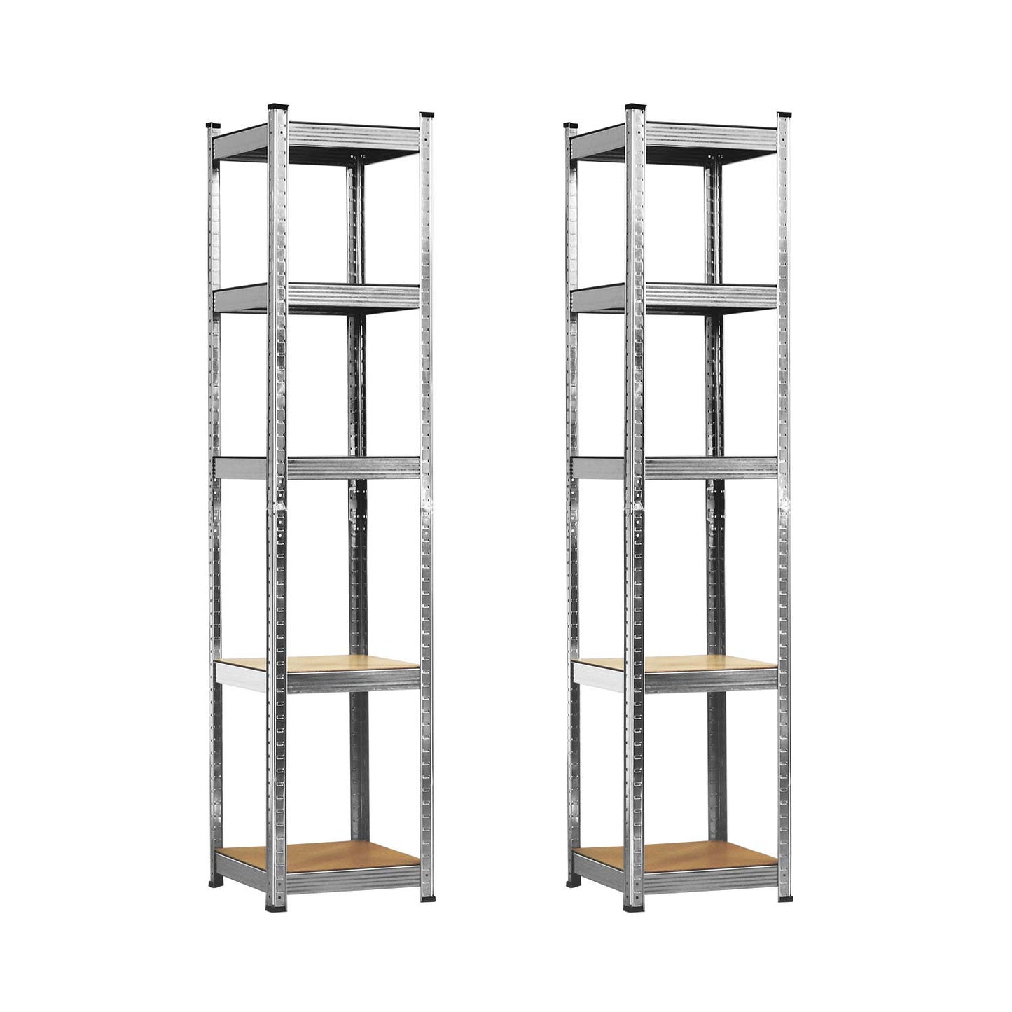 Pack 2 Estanterías Modulares Con 5 Baldas Ajustables 180x40x40cm 175kg O91_0